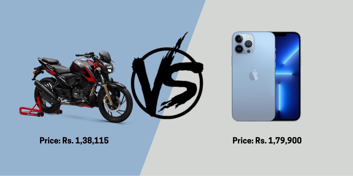 Apple iPhone 13 Pro Max vs TVS Apache RTR 200 4V